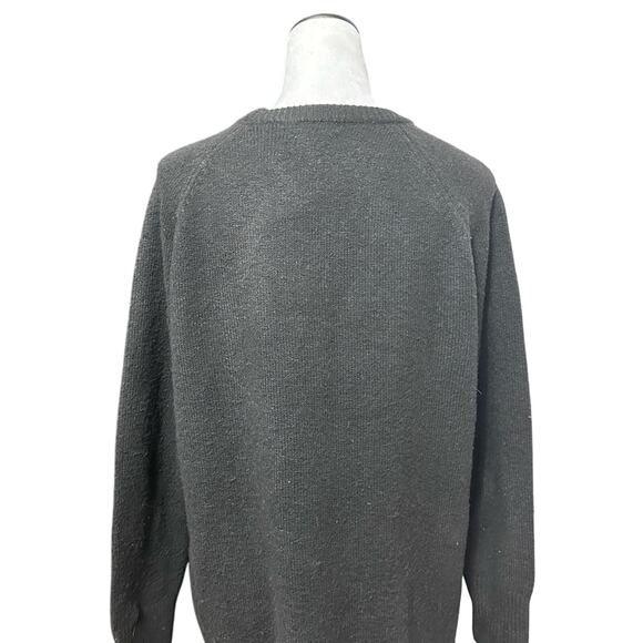 Caslon Pullover Sweater Long Sleeve Crew Neck Tight Knitted Black W Medium NWOT - Picture 5 of 8